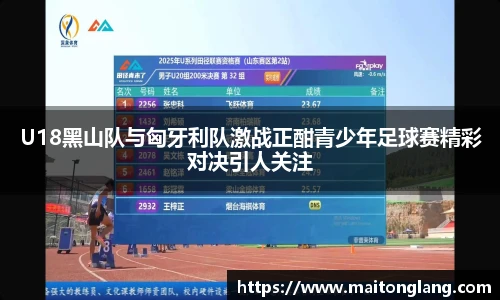 U18黑山队与匈牙利队激战正酣青少年足球赛精彩对决引人关注